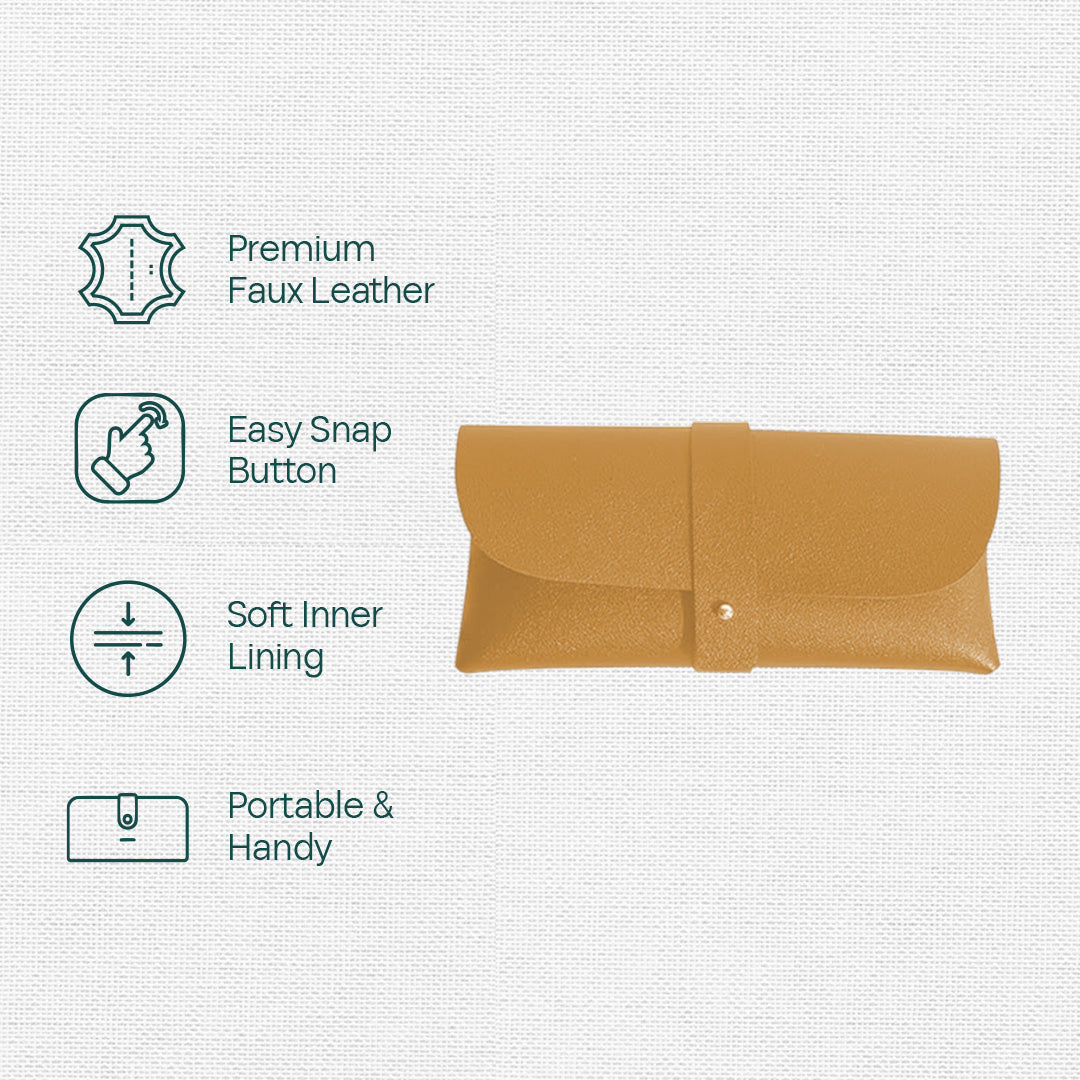 Brown & Brown! Eyewear Case, Premium Faux Leather, Pack of 2