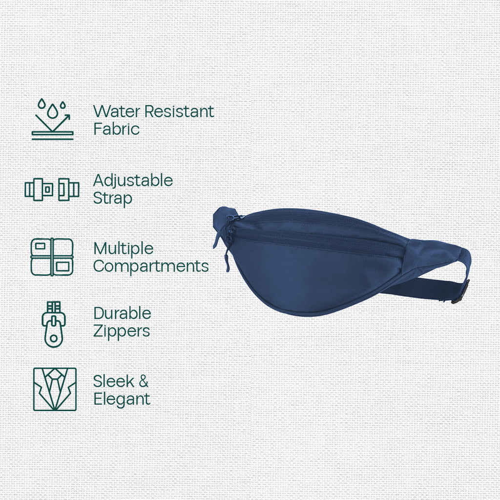 Airforce Blue! Unisex Travel Waist Bag, Pack of 1
