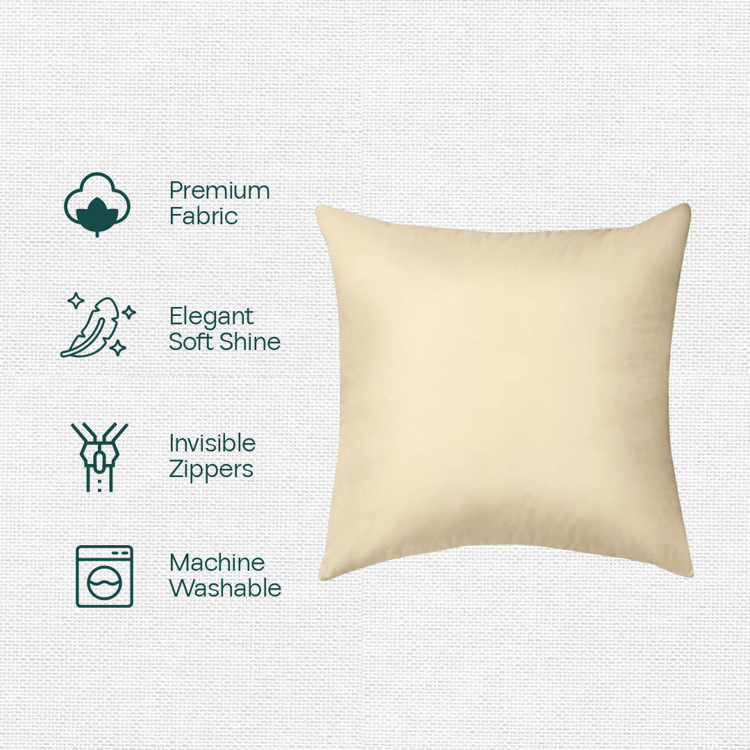 Cream Carnation! Premium Velvet Cushion Covers, Pack of 2