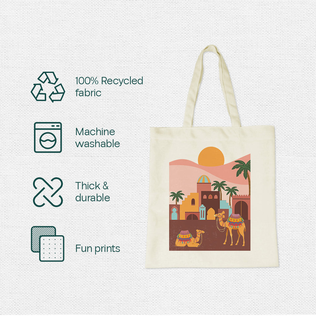 Sand Dunes! Canvas Tote Bag, 100% Recycled Fabric, Pack of 1