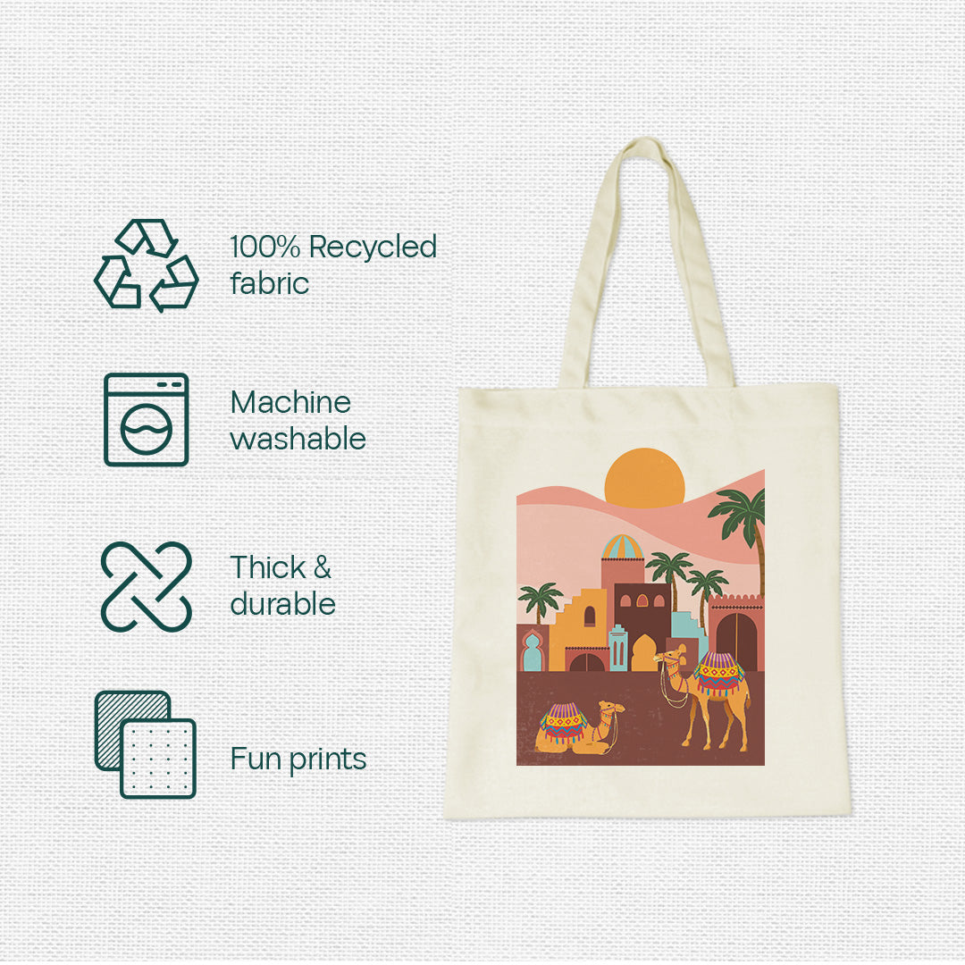 Sand Dunes! Canvas Tote Bag, 100% Recycled Fabric, Pack of 1