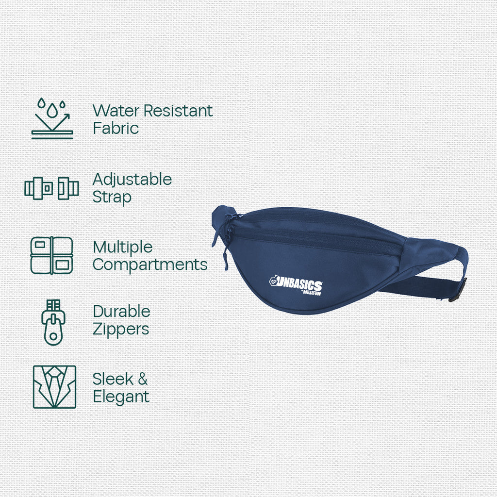 Airforce Blue! Unisex Travel Waist Bag, Pack of 1