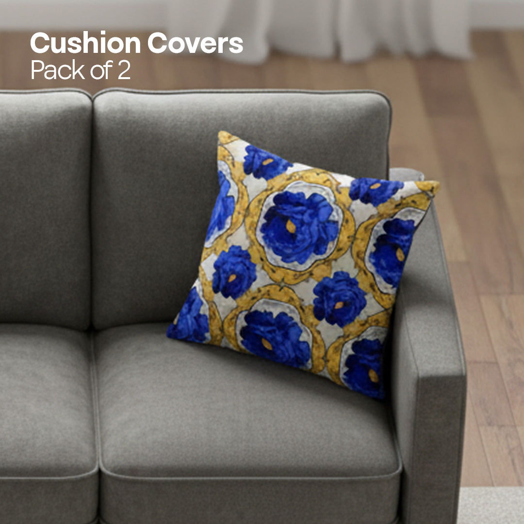 Royal & Leaf! Premium Printed Cushion Covers, Pack of 2