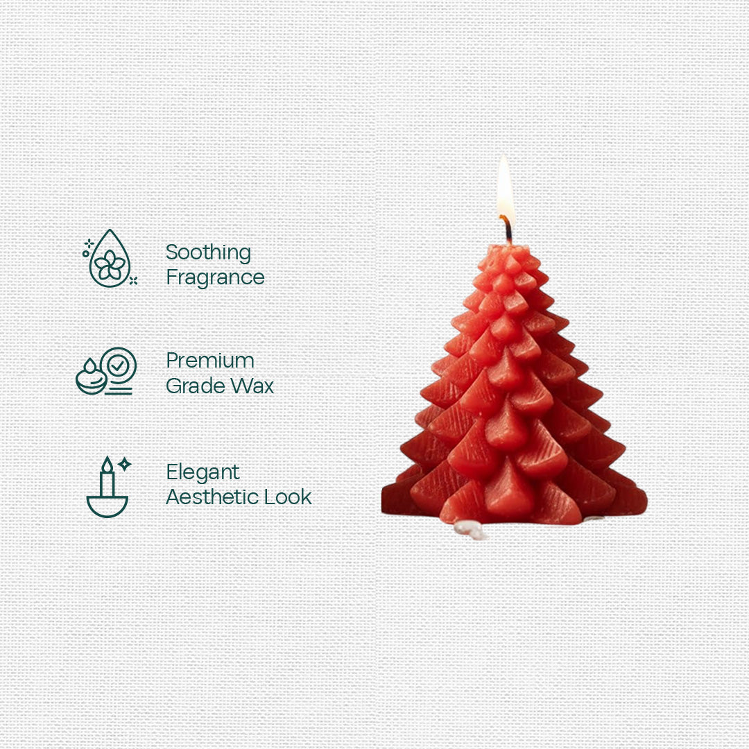 Xmas Tree! Scented Shaped Candles, Pack of 2