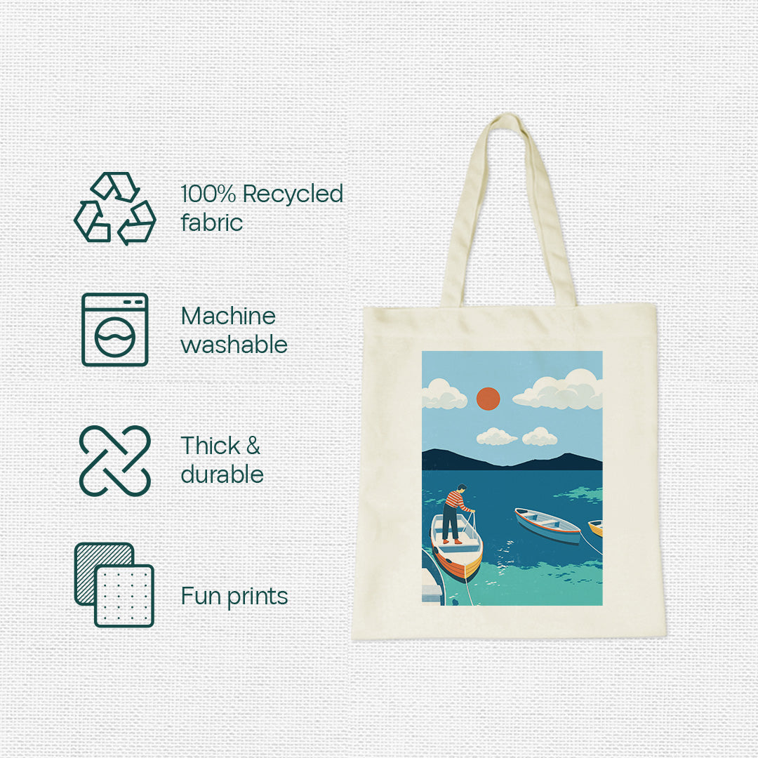 Scenic Serenity! Canvas Tote Bag, 100% Recycled Fabric, Pack of 1