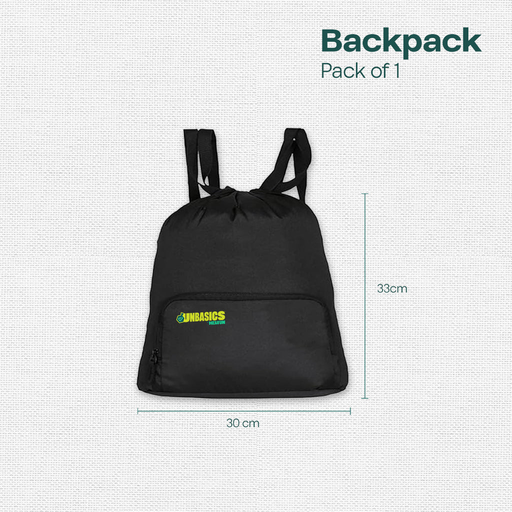 Black Beast! Travel Drawstring Bagpack, Medium Size, 8L Capacity