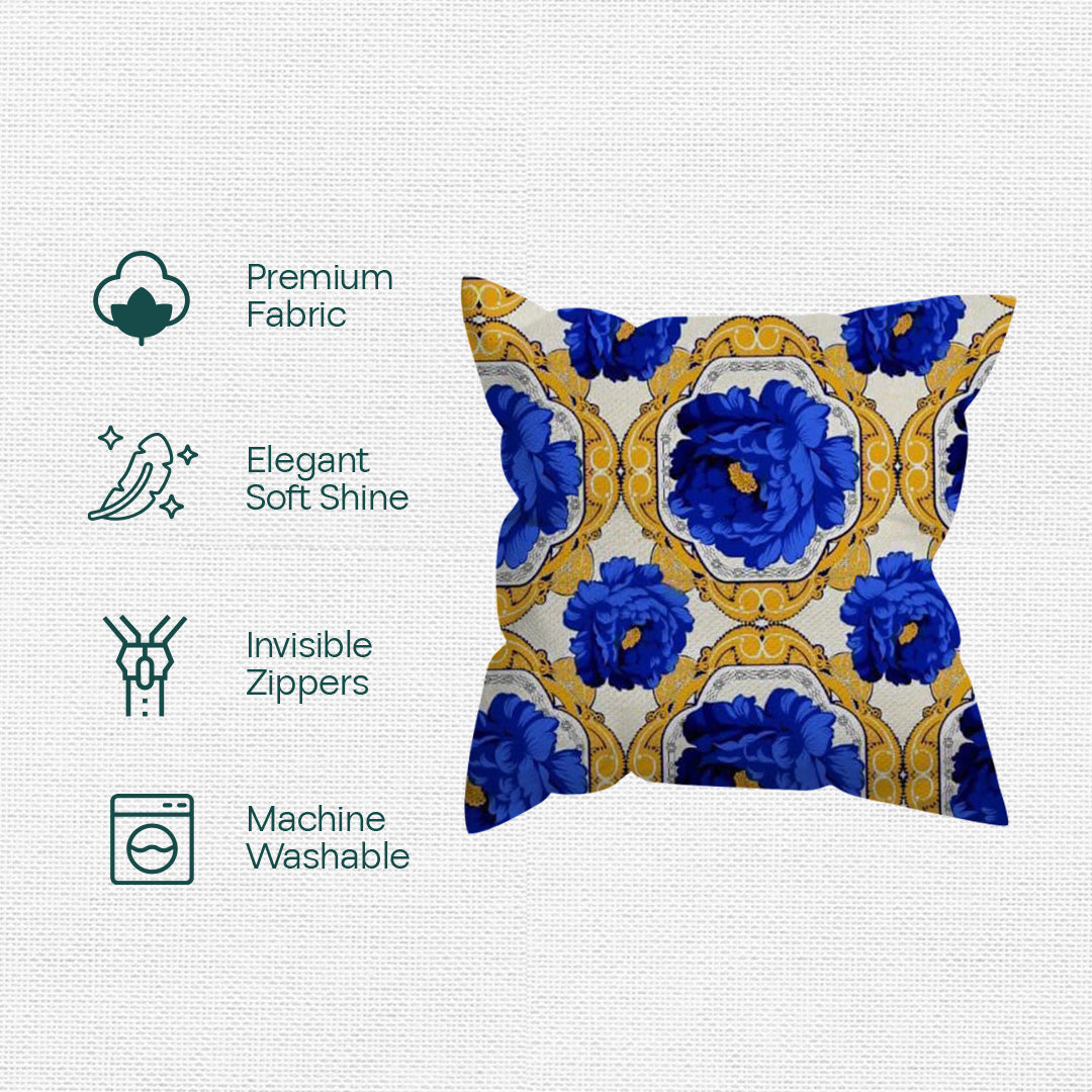 Red & Royal! Premium Printed Cushion Covers, Pack of 2