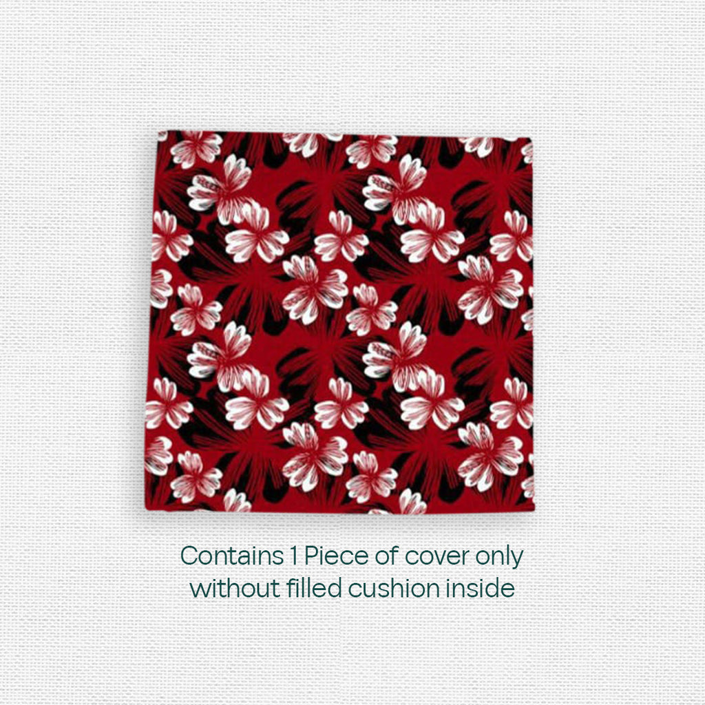 Red Floral! Premium Printed Cushion Covers, Pack of 1