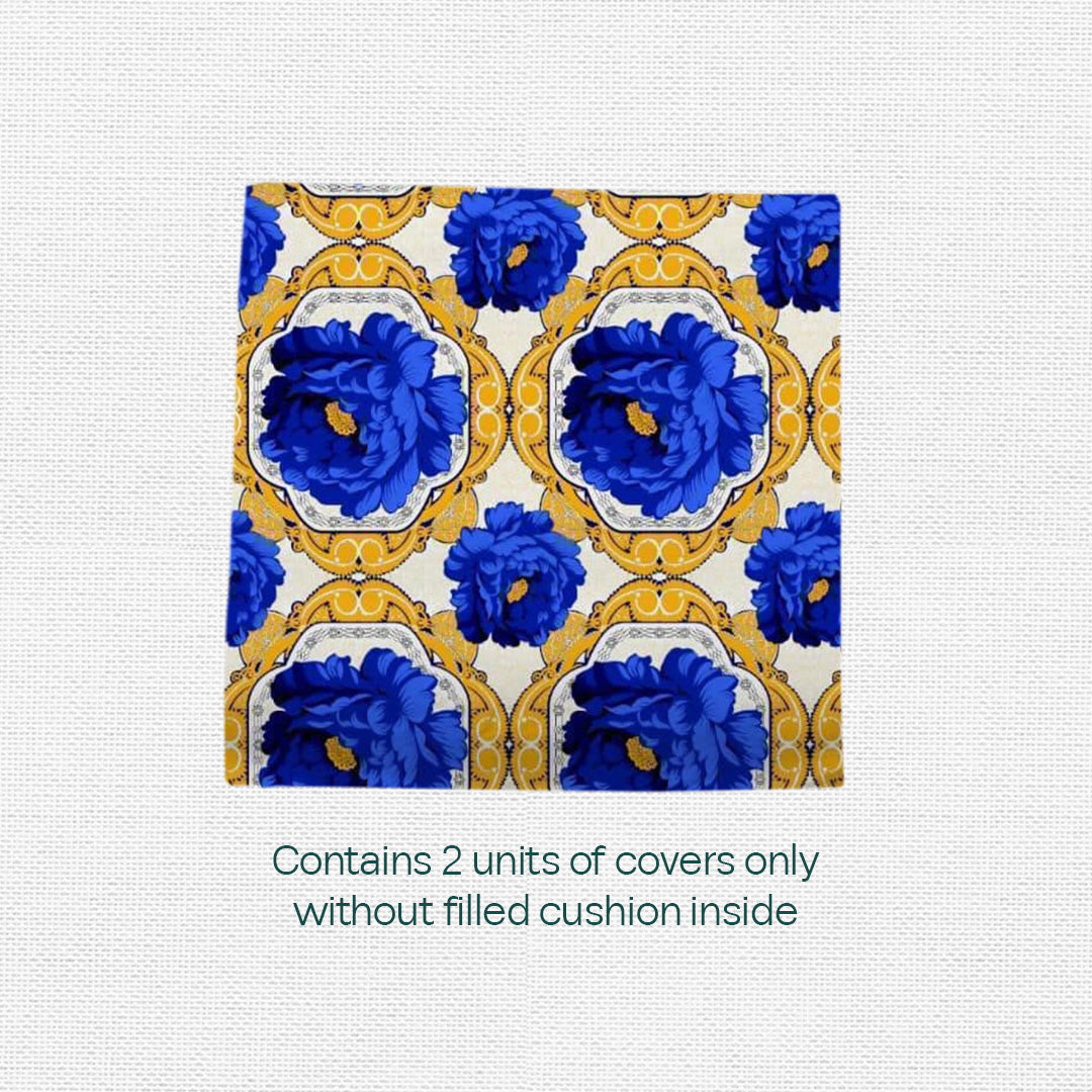 Red & Royal! Premium Printed Cushion Covers, Pack of 2