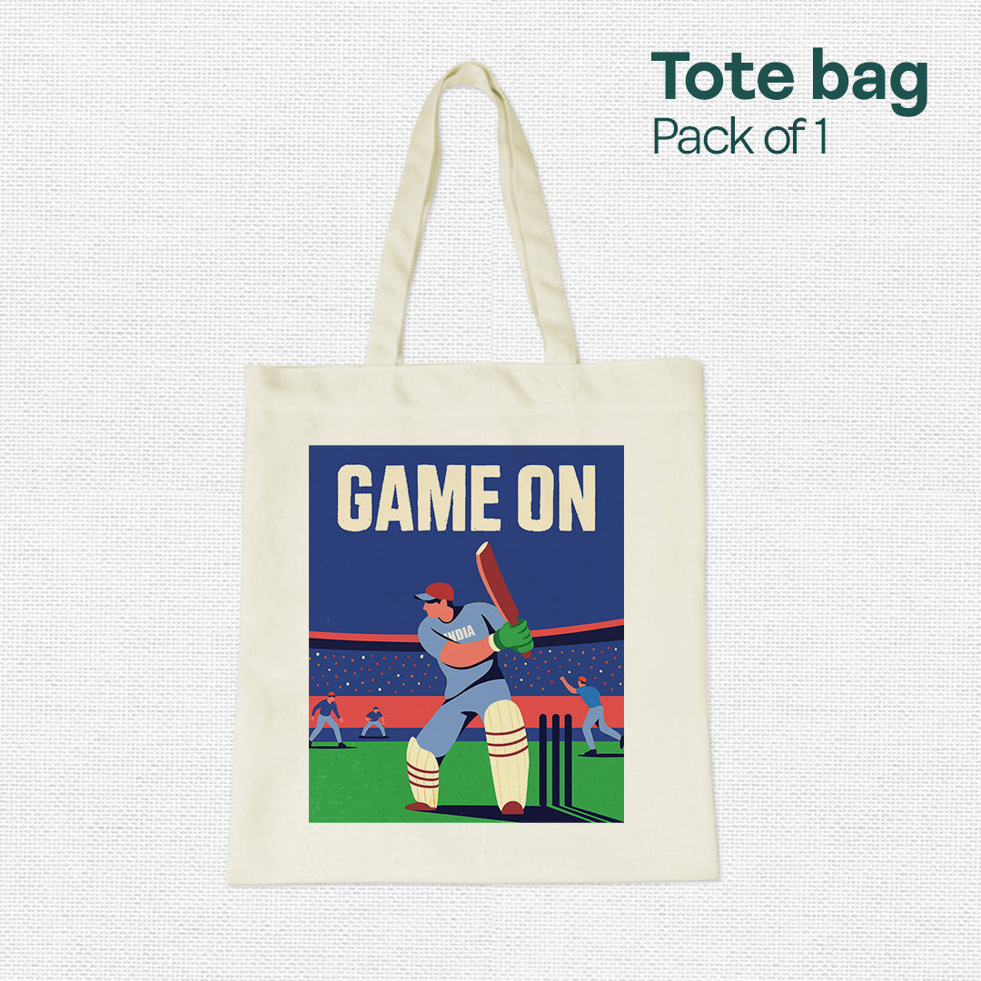 Game On! Canvas Tote Bag, 100% Recycled Fabric, Pack of 1