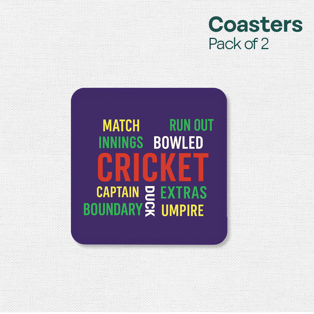 Match Time! Wooden Tea Coaster, Pack of 2