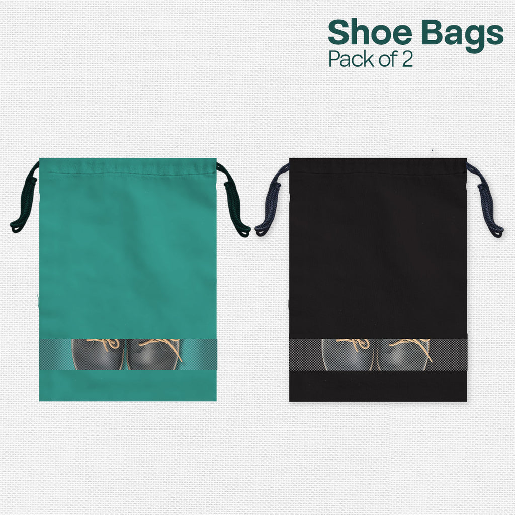 Badass Bold Unisex Shoe Bags, 100% Recycled Fabric, Pack of 2, Series 3
