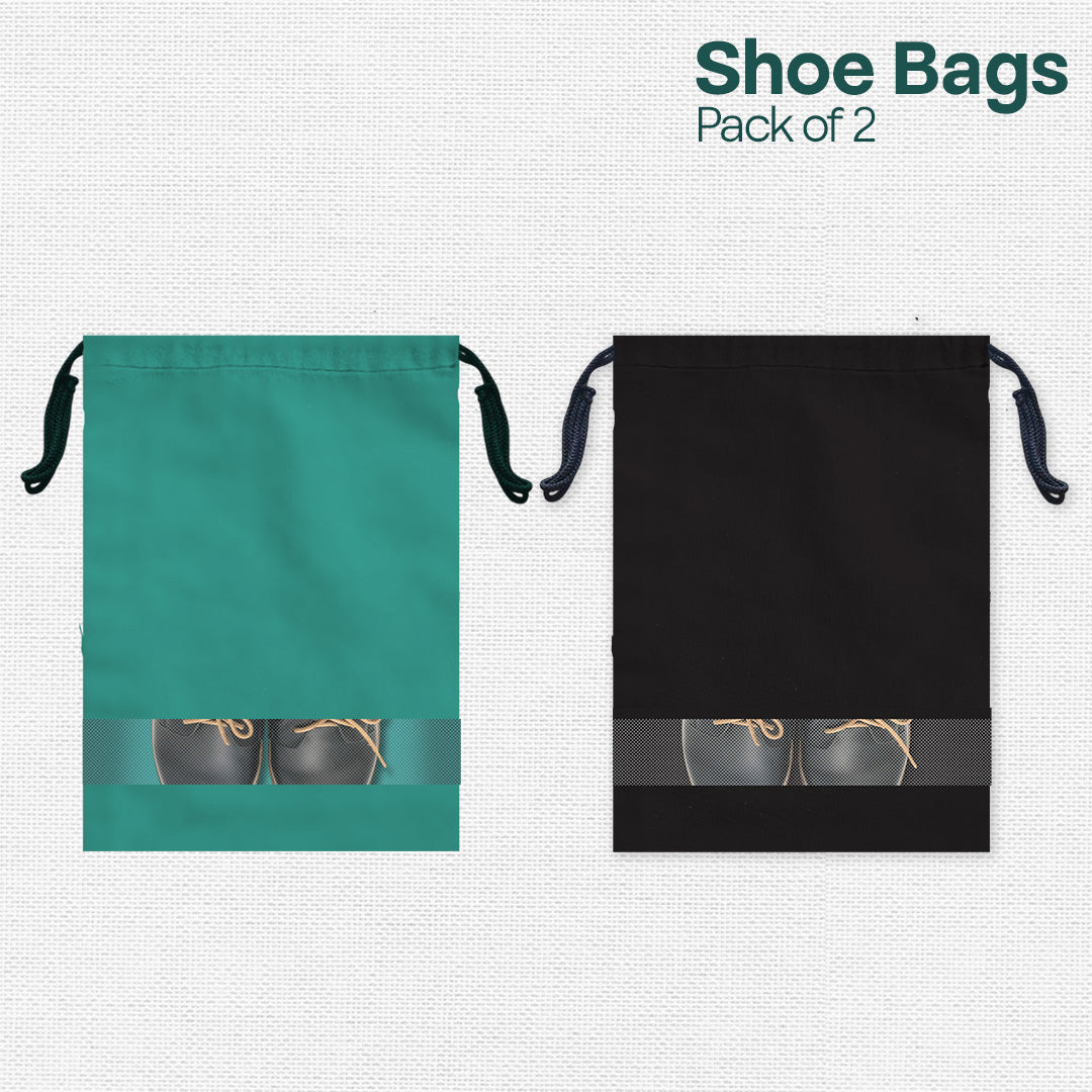 Badass Bold Unisex Shoe Bags, 100% Recycled Fabric, Pack of 2, Series 3