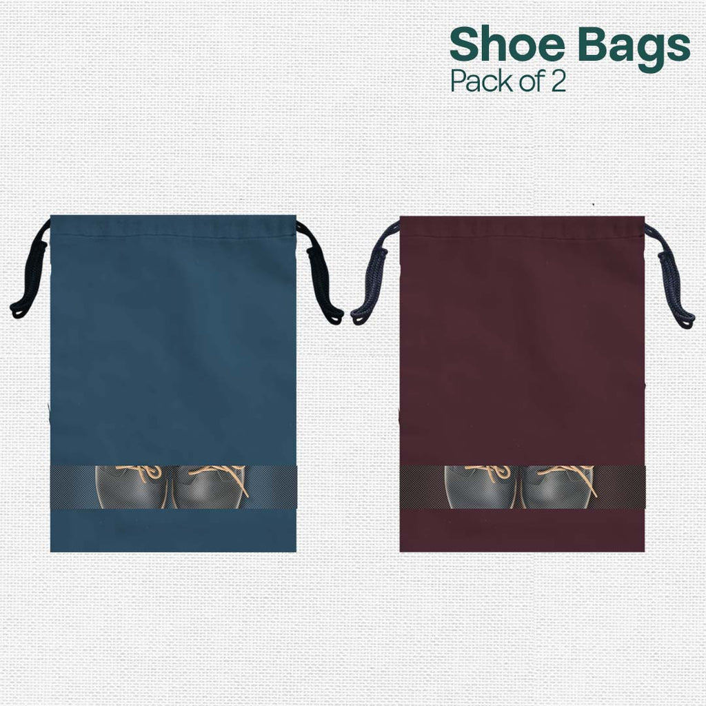 Badass Bold Unisex Shoe Bags, 100% Recycled Fabric, Pack of 2, Series 2