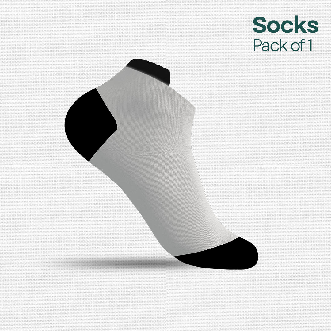 Everyday White! Unisex Socks with Puller, Premium Combed Cotton, Ankle Length, Pack of 1
