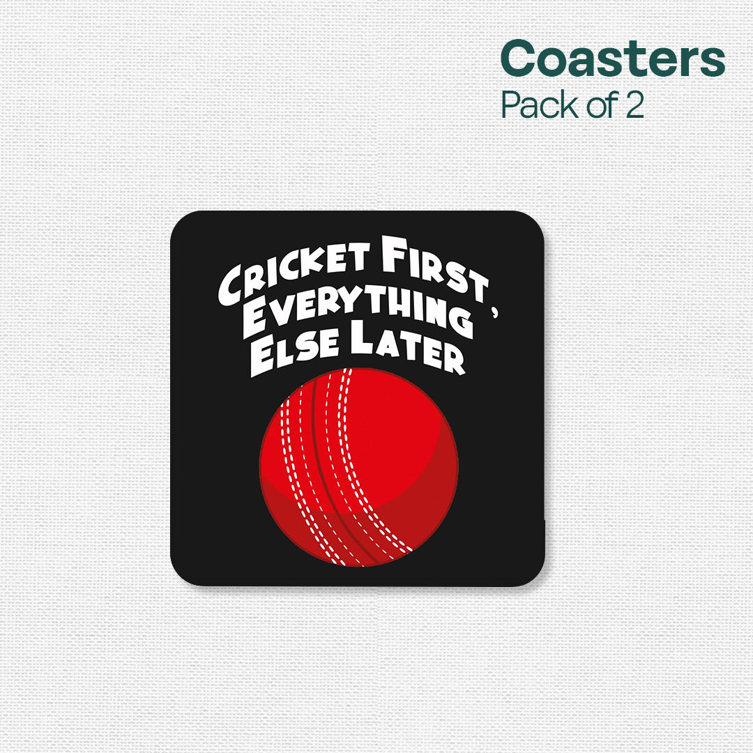 Match Time! Wooden Tea Coaster, Pack of 2