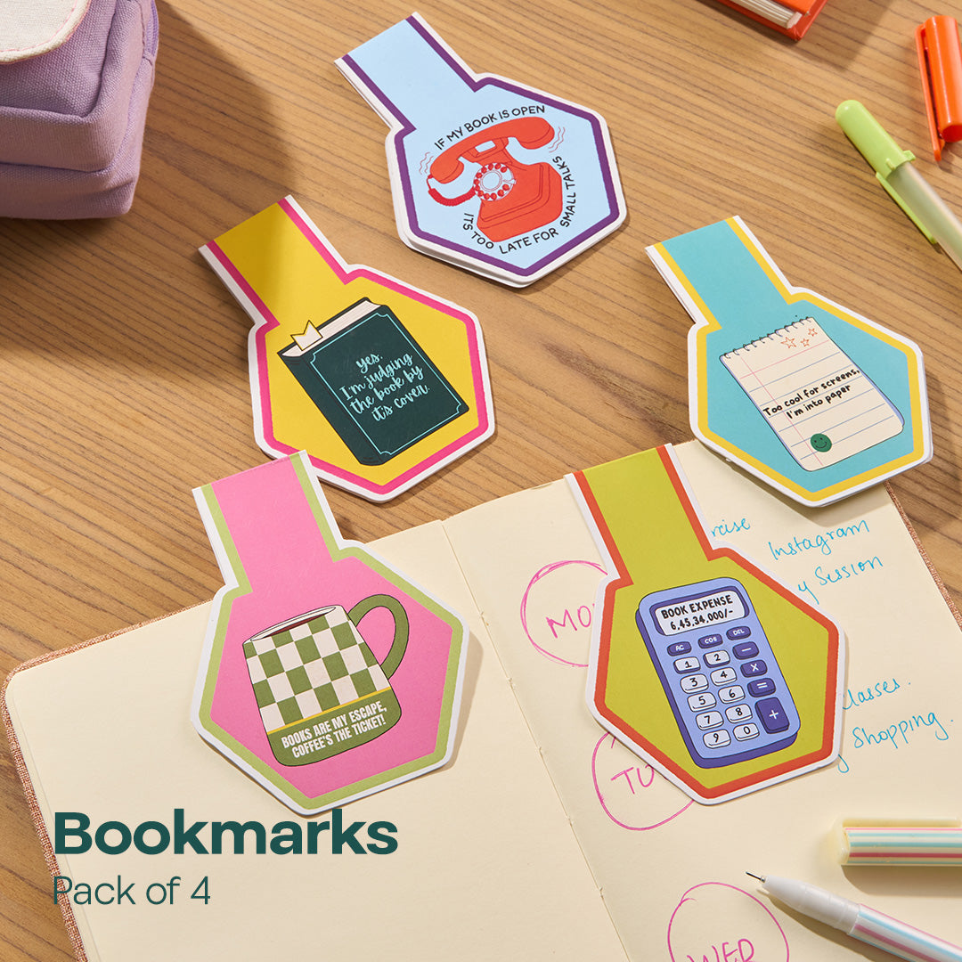 Bookworm AF! Bookmarks, Pack Of 4