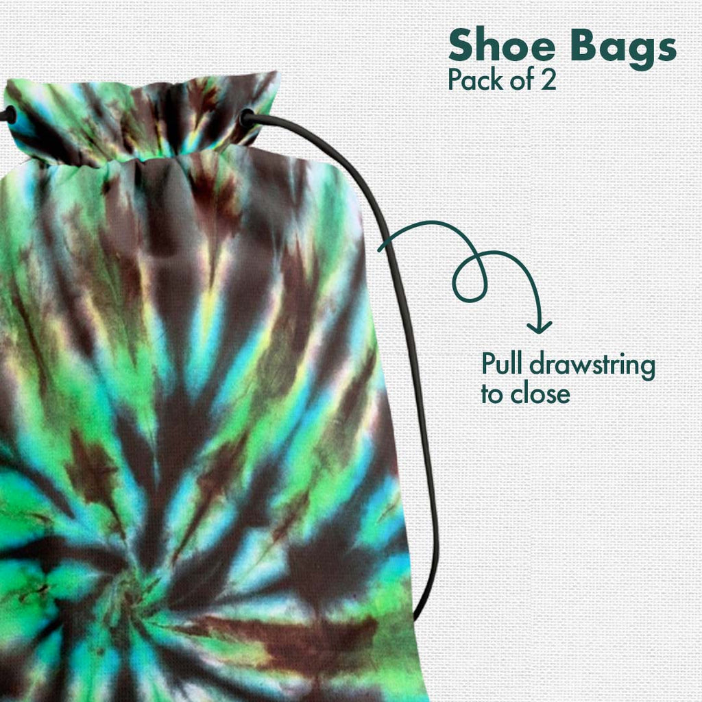 Tye Dye Unisex Shoe Bags, 100% Recycled Fabric, Pack of 2, Series 1