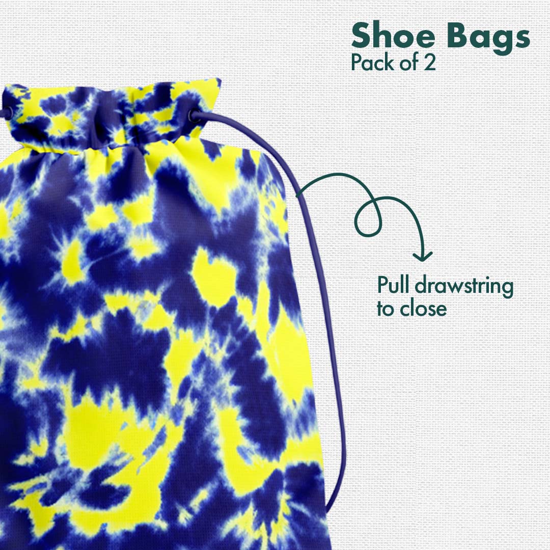 Tye Dye Unisex Shoe Bags, 100% Recycled Fabric, Pack of 2, Series 2