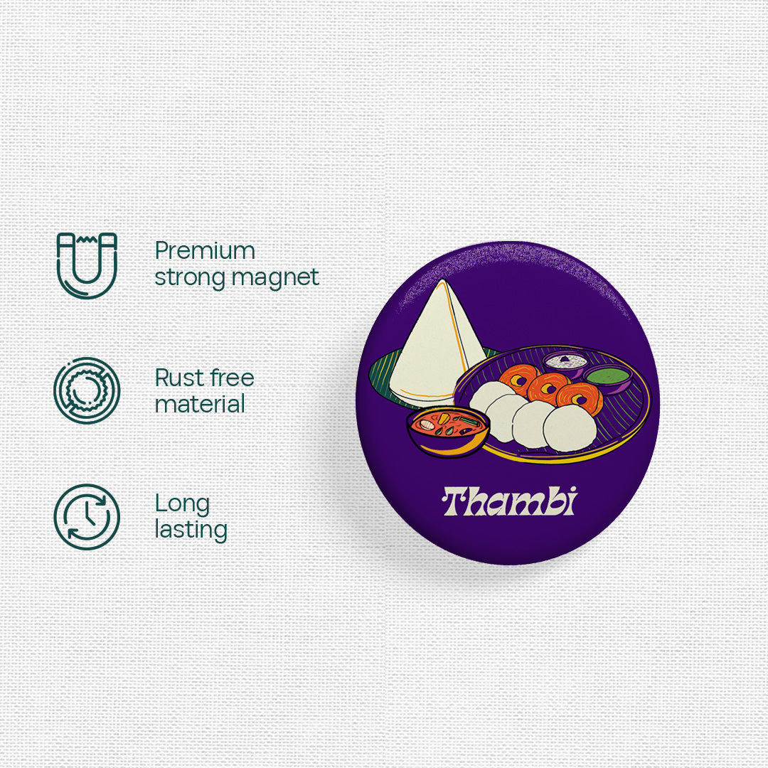 Thambi! Badge Cum Fridge Magnet, Pack of 1
