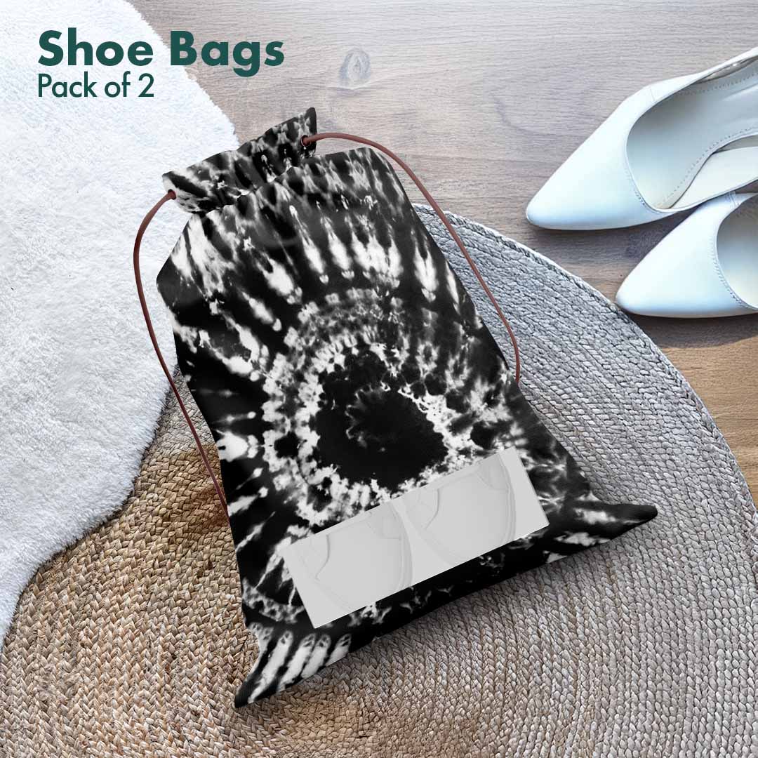 Tye Dye Unisex Shoe Bags, 100% Recycled Fabric, Pack of 2, Series 1